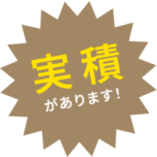 実績があります！