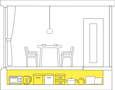 収納スペースを確保！